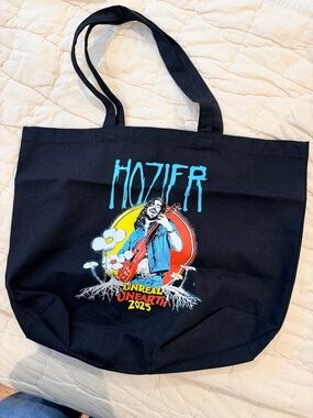 Hozier 'Unreal Unearth 2025' World Tour Black Graphic Tote